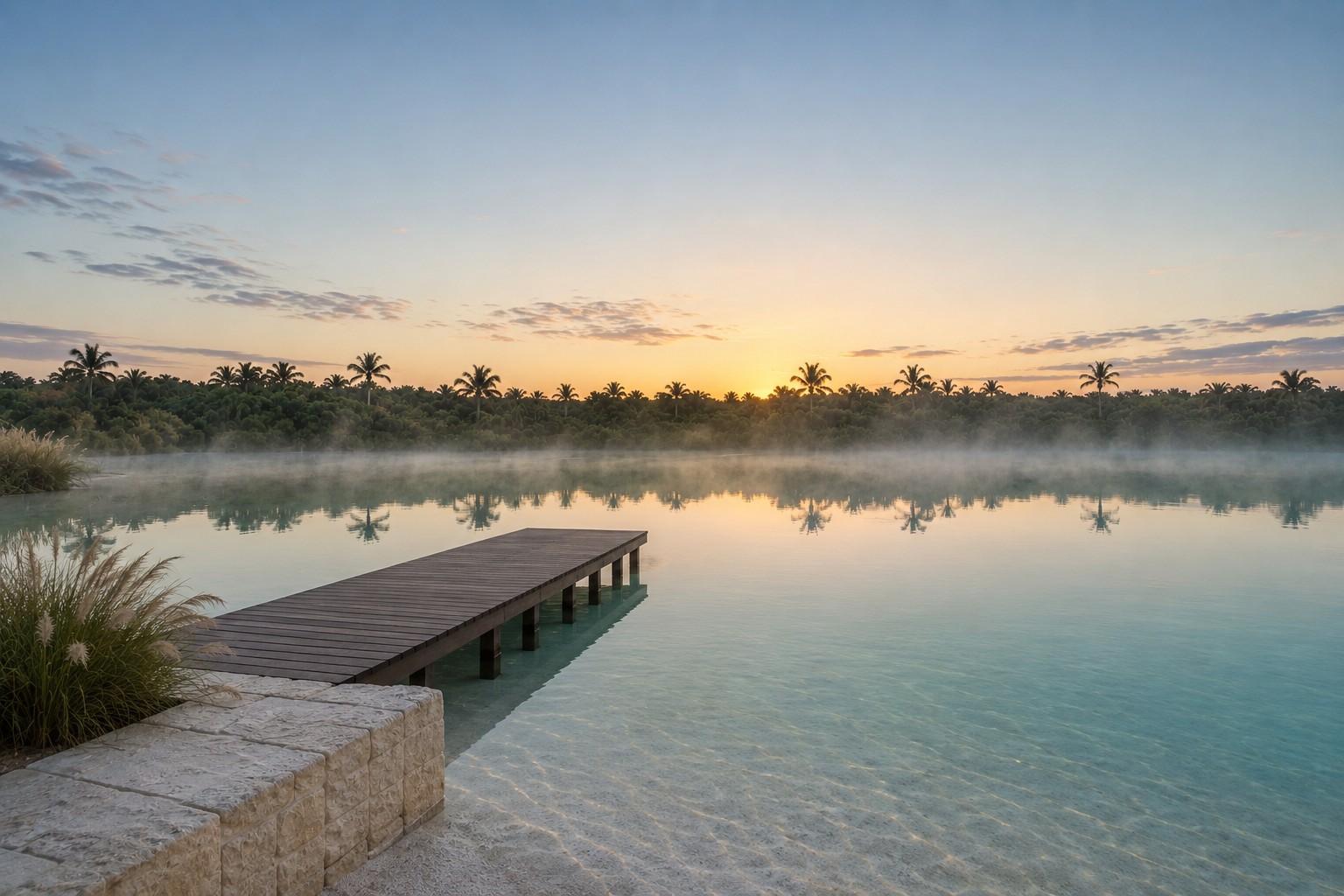 The lagoon at dawn