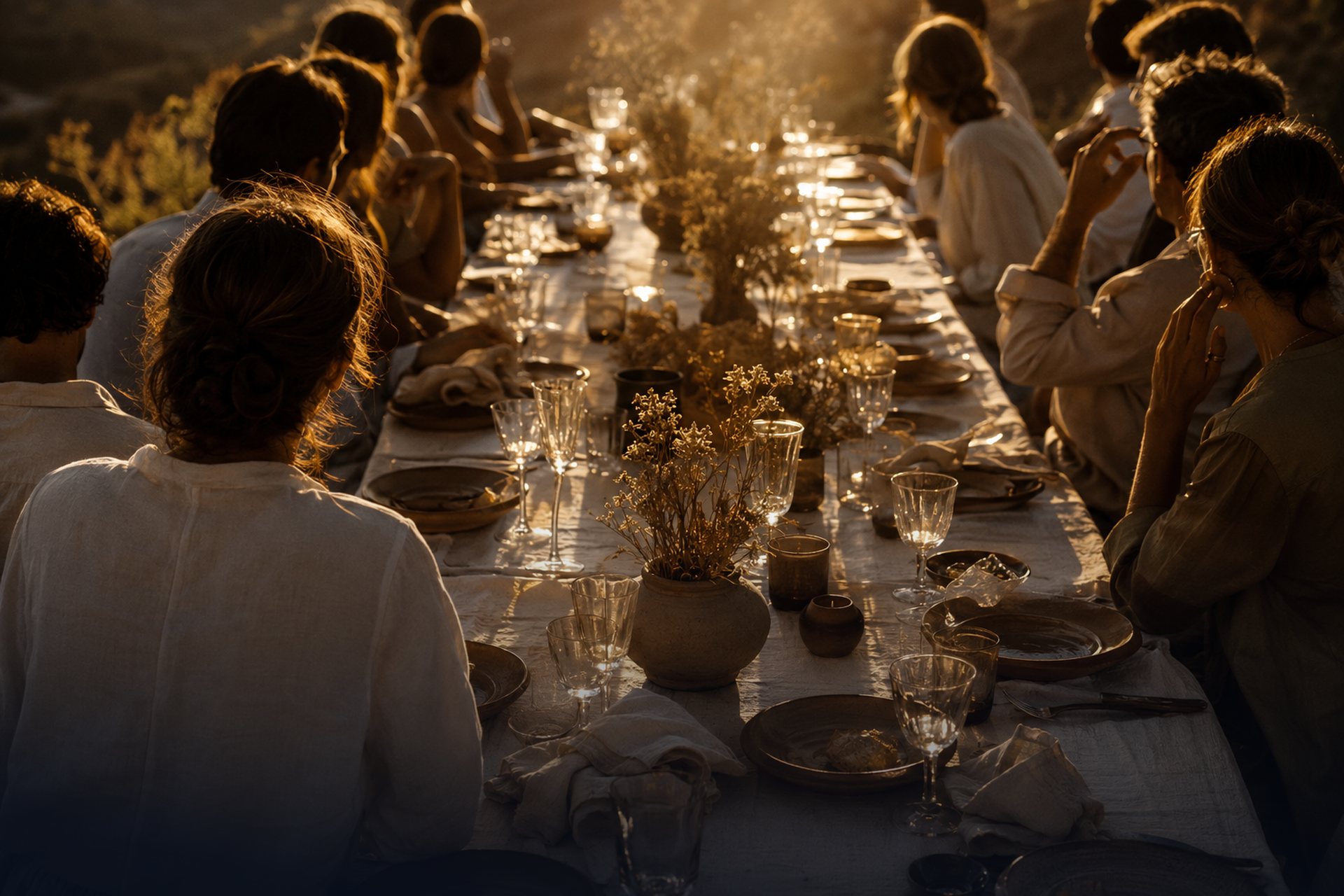 Dining at golden hour